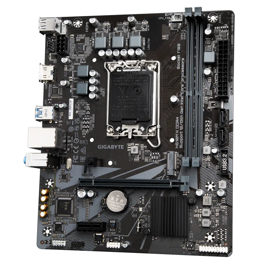 Gigabyte H610M K DDR4 Motherboard For Intel 12th | 13th | 14th Gen view 2